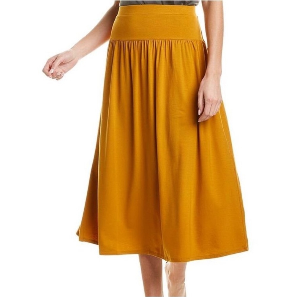 NWT Fine Jersey Flare Skirt Sz 3X Goldenrod